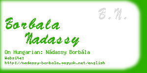 borbala nadassy business card
