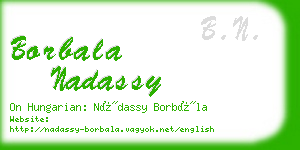 borbala nadassy business card